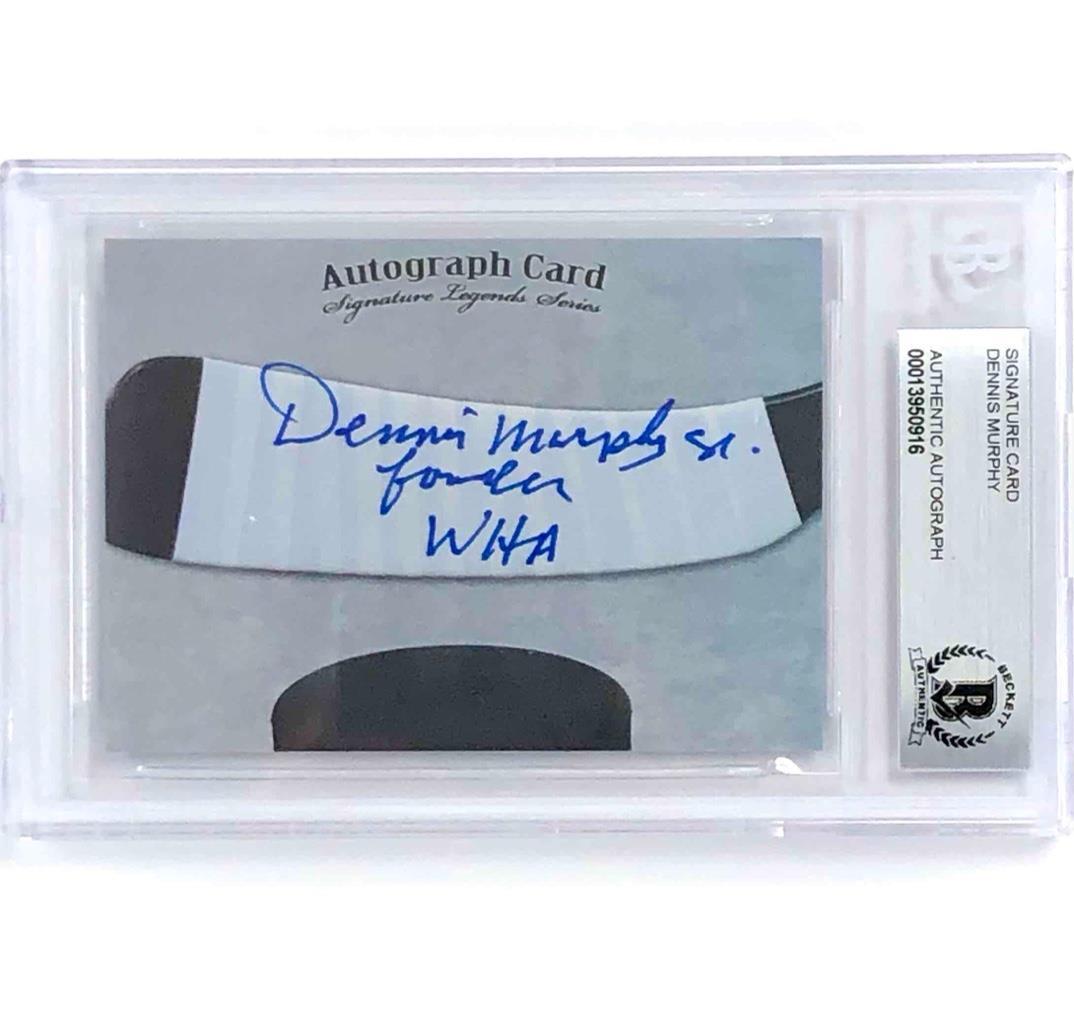 Dennis Murphy Sr. "founder WHA" signed Hockey autograph card BGS BAS Beckett
