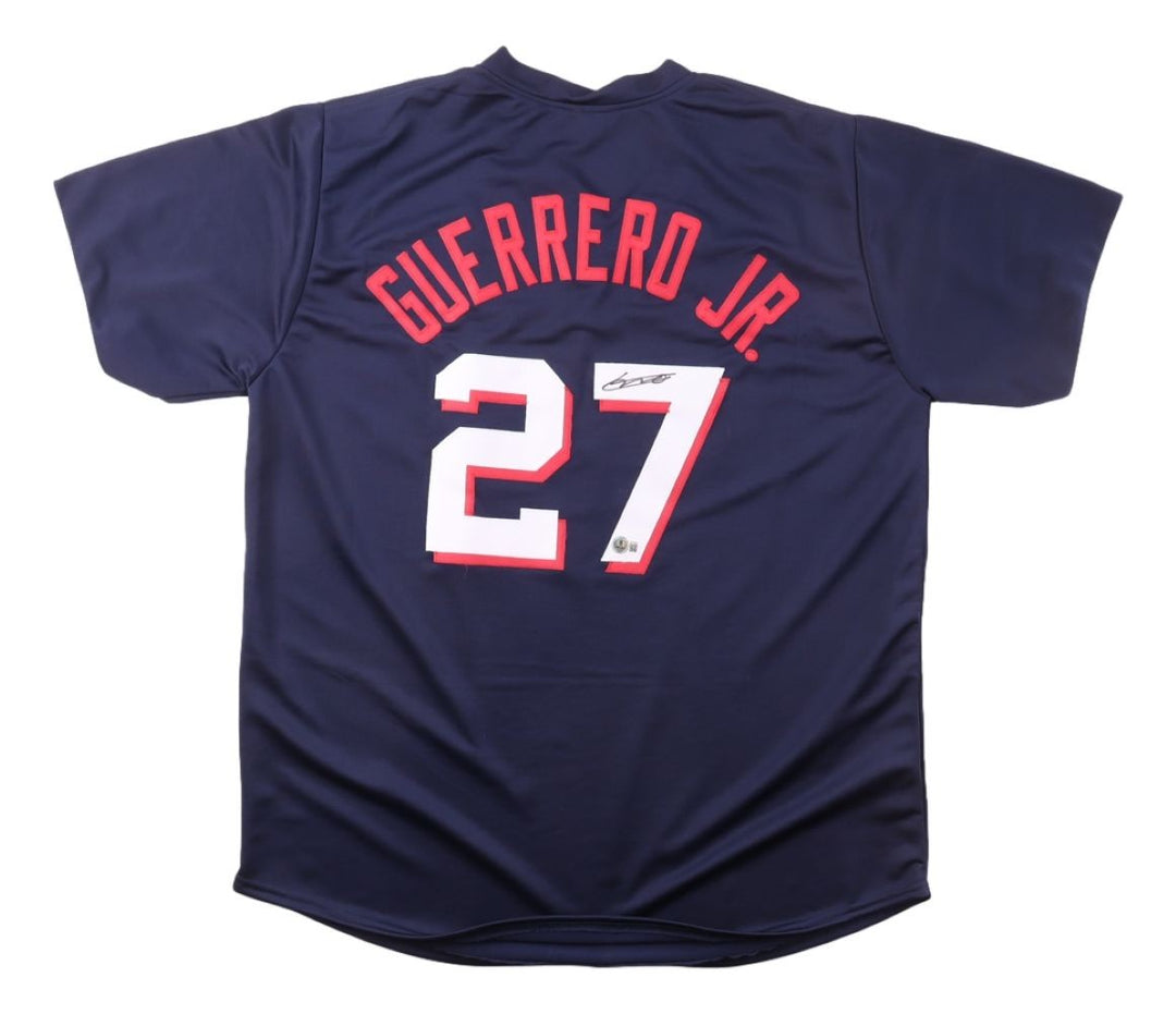 Vladimir Guerrero Jr. Toronto Signed Navy Baseball Jersey BAS