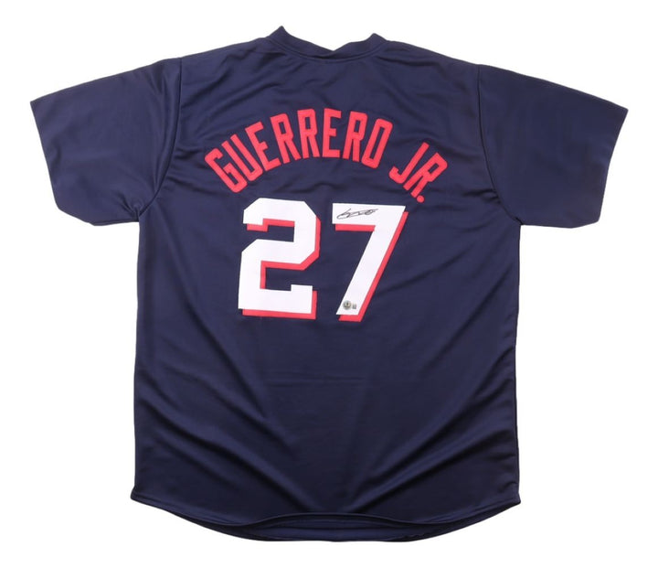Vladimir Guerrero Jr. Toronto Signed Navy Baseball Jersey BAS