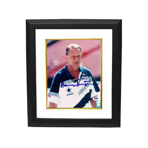 Barry Switzer signed Dallas Cowboys 8x10 Photo Custom Framed- PSA Hologram