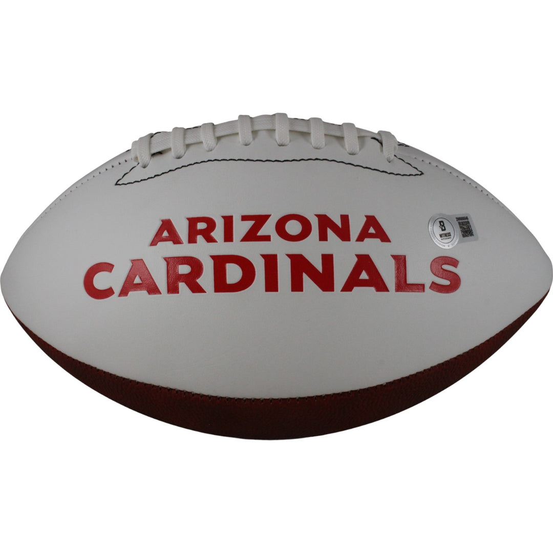 Kurt Warner Autographed/Signed Arizona Cardinals Logo Football HOF Beckett 50093