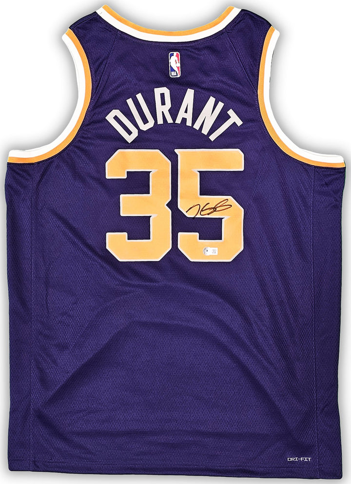 Phoenix Suns Kevin Durant Signed Purple Nike Icon Edition Jersey Size 52 Beckett