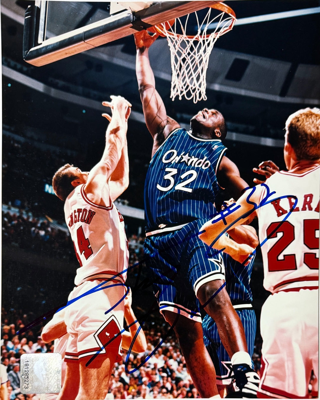 Shaquille O'Neal signed Orlando Magic NBA 8x10 Photo #32-The Score Board COA HOF