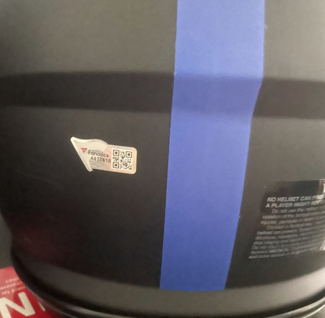 Phil Simms signed New York Giants Speed NFL FS Lunar Authentic Helmet- Fanatics
