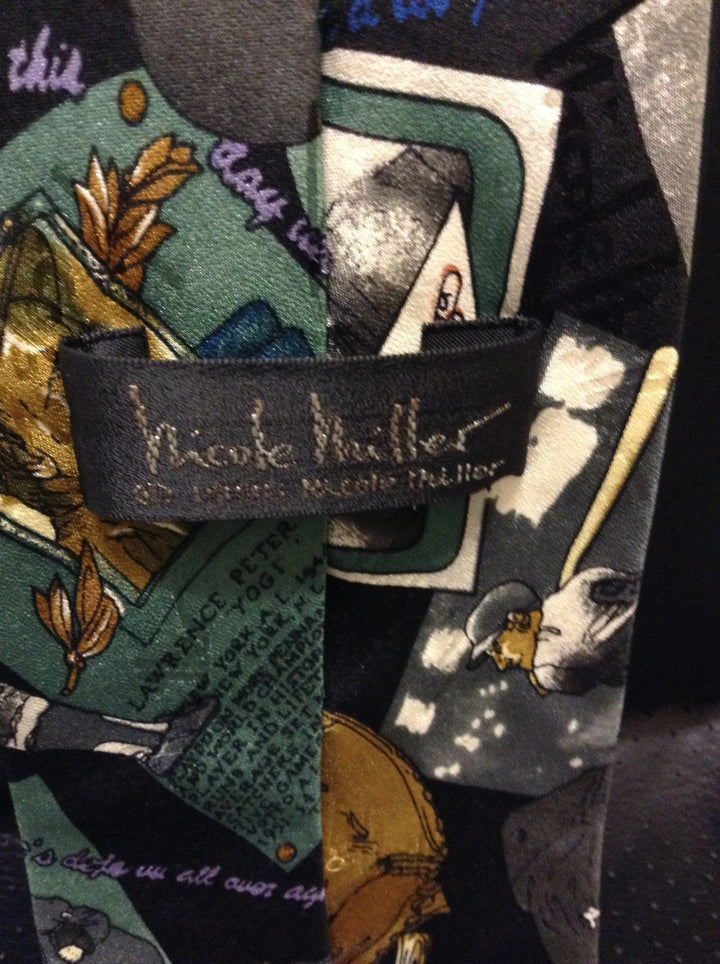 Yogi Berra signed Yankees Nicole Miller Men's TIE Bold 1/1 Auto RARE cbm COA