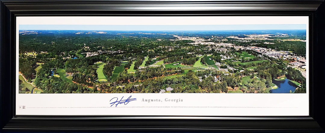 Hideki Matsuyama Signed Framed 12x36 Panoramic Photo Augusta 2021 Masters BAS