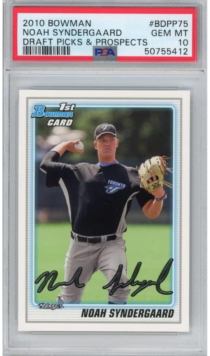 Graded 2010 Bowman Draft Picks NOAH SYNDERGAARD #BDPP75 Rookie Card PSA 10