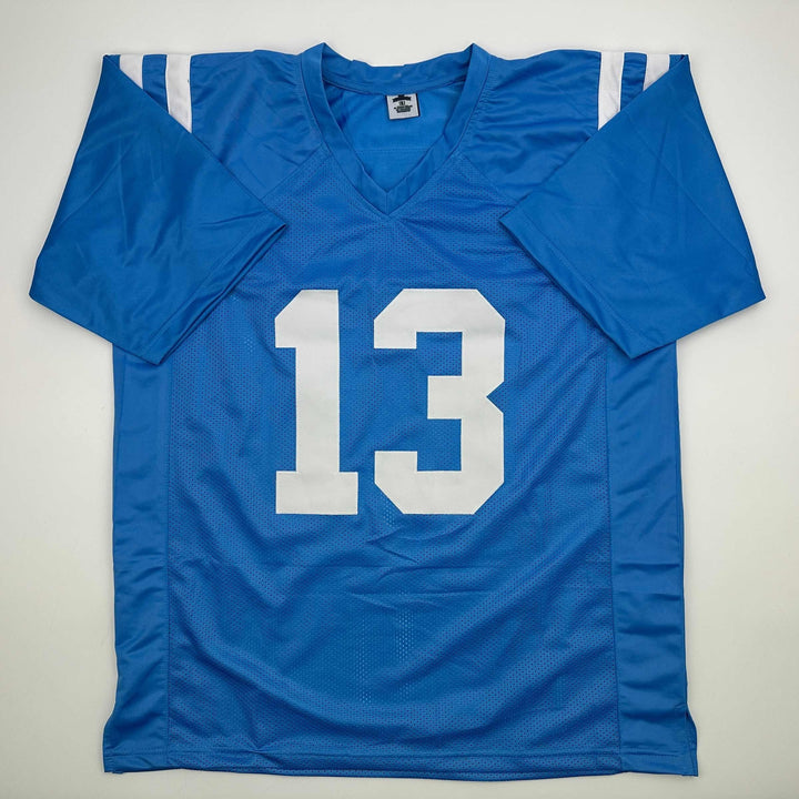 Facsimile Autographed Austin Simmons Ole Miss Blue Reprint Jersey Size Men's XL