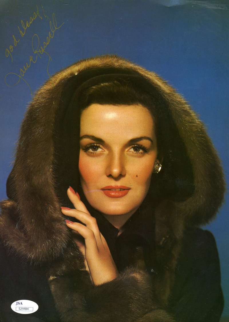 Jane Russell Jsa Cert Autograph 8x10 Hand Signed Photo Authenticated