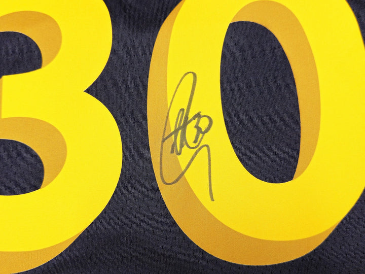 Warriors Stephen Curry Auto Black Nike Swingman City Edt Jersey Size 48 Beckett