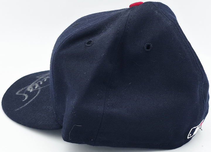 Kirby Puckett Signed Navy Blue Fleer New Era Hat Twins Beckett #AE16683