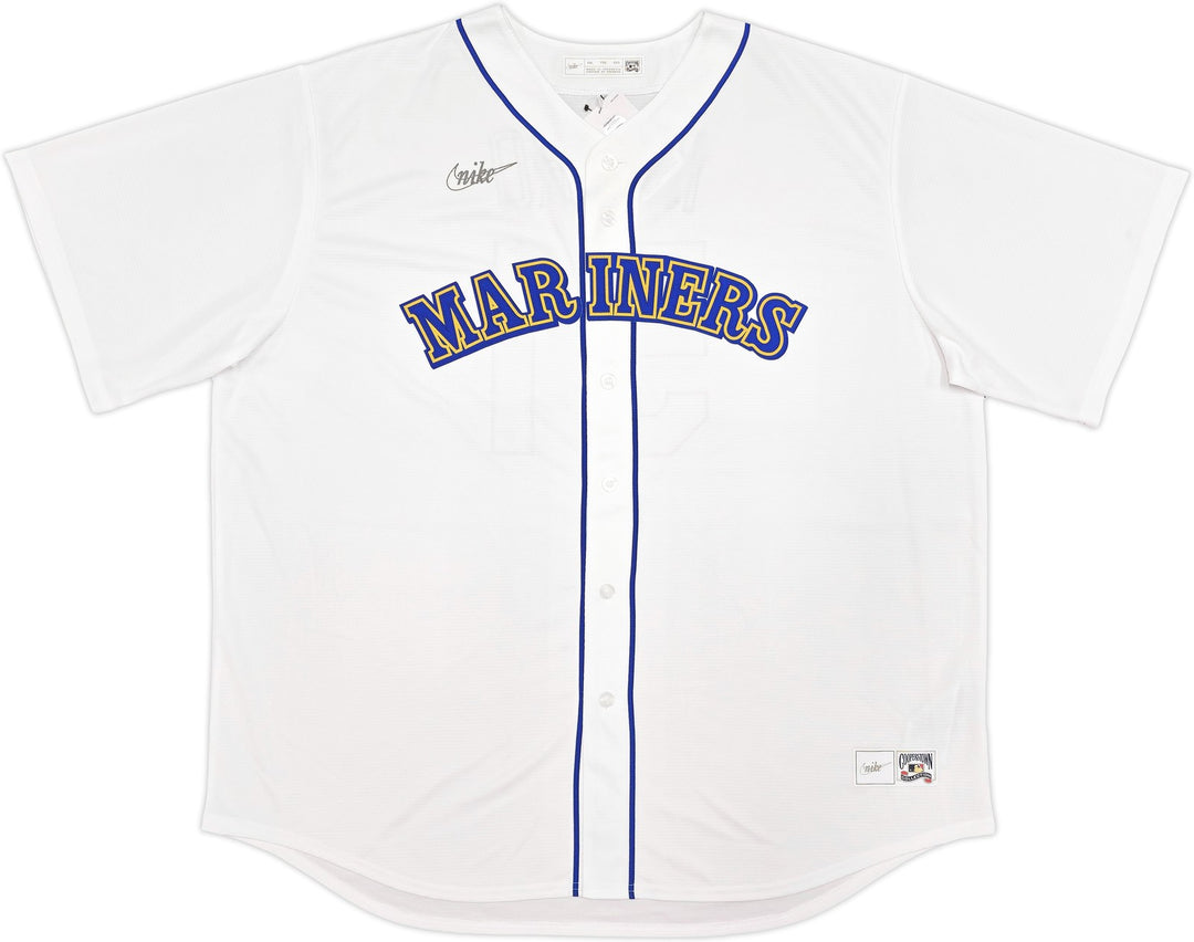 Mariners Ichiro Suzuki Auto White Nike Cooperstown Collect Jersey 2X HOF 25 BAS