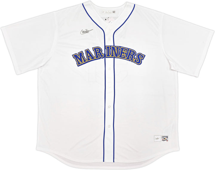 Mariners Ichiro Suzuki Auto White Nike Cooperstown Collect Jersey 2X HOF 25 BAS