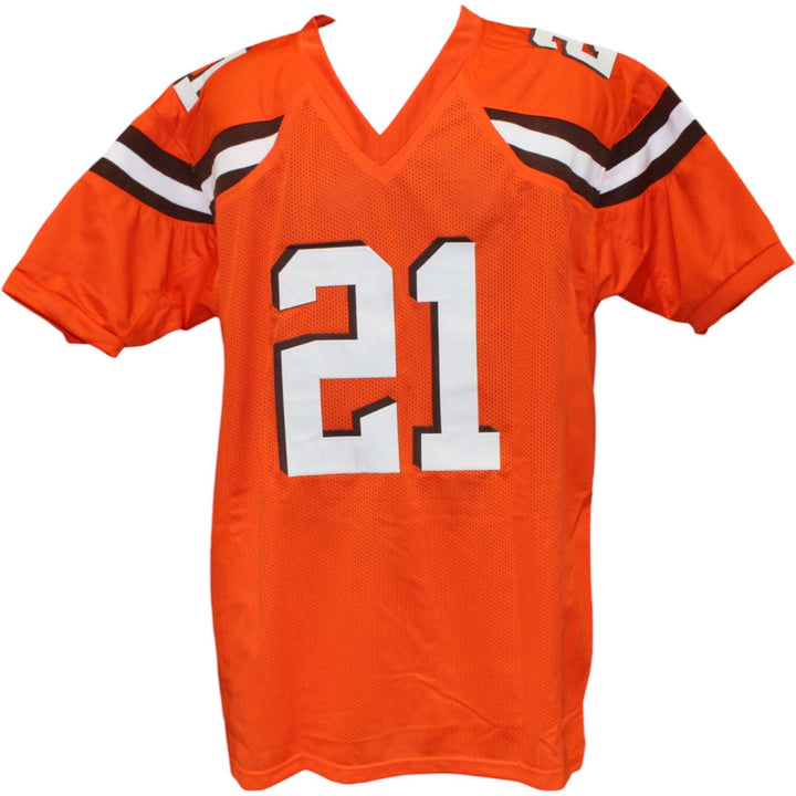 Denzel Ward Autographed/Signed Pro Style Size XL Orange Jersey JSA 53092