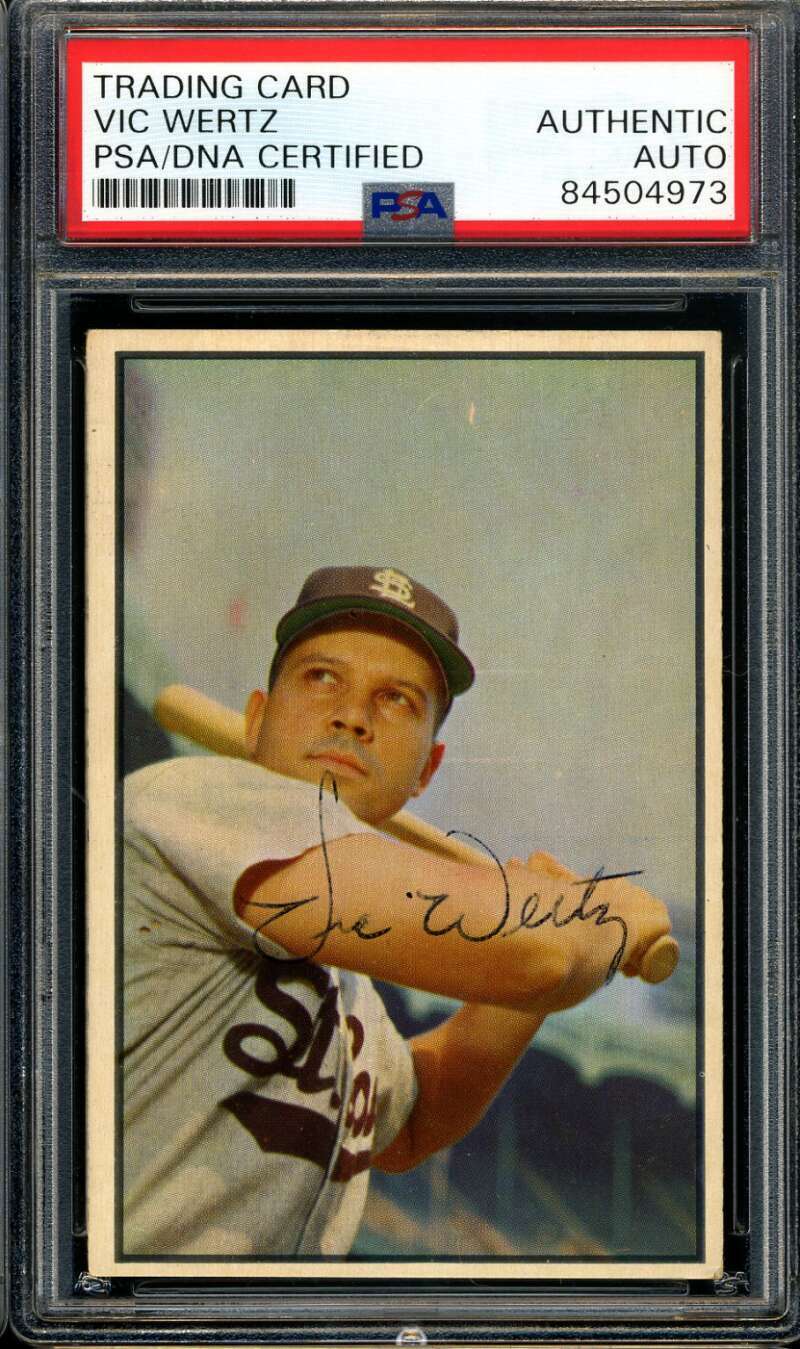 Vic Wertz PSA DNA Signed 1953 Bowman Autograph St Louis Browns