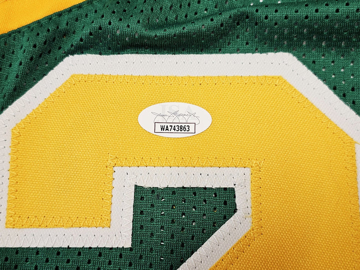 Seattle Supersonics Gary Payton Autographed Signed Green Jersey "The Glove" JSA