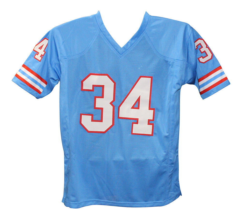 Earl Campbell Autographed/Signed Pro Style Blue Jersey BAS 40094
