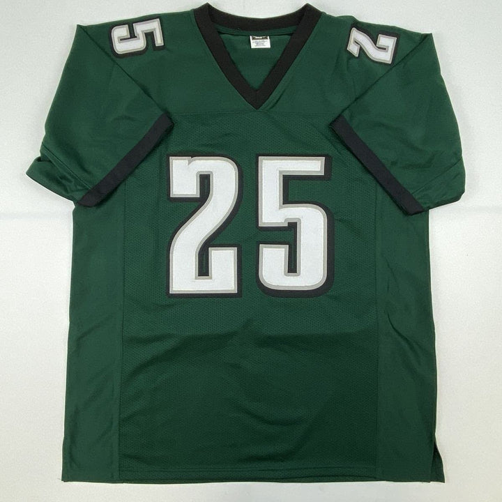 Autographed/Signed LESEAN MCCOY Philadelphia Green Jersey JSA COA Auto