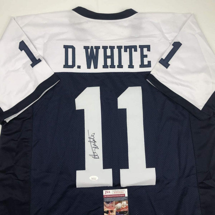Autographed/Signed Danny White Dallas Thanksgiving Day Jersey JSA COA