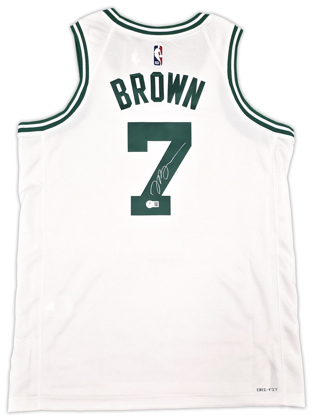 Celtics Jaylen Brown Auto White Nike Swingman Association Jersey Size 48 Beckett