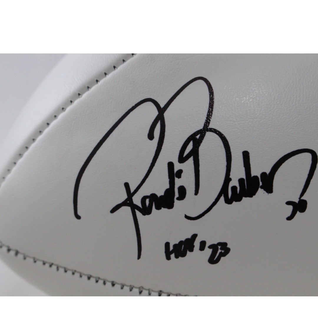 Ronde Barber Autographed Tampa Bay Buccaneers Logo Football Beckett W 55445