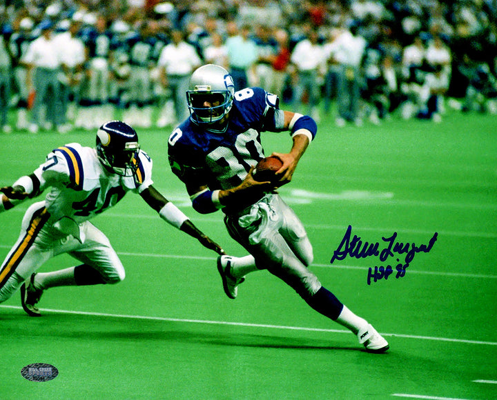 Steve Largent Signed Framed 8x10 Photo Seattle Seahawks "HOF 95" MCS Holo