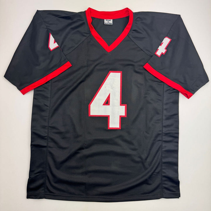 Autographed/Signed James Cook Georgia Black College Jersey Beckett BAS COA