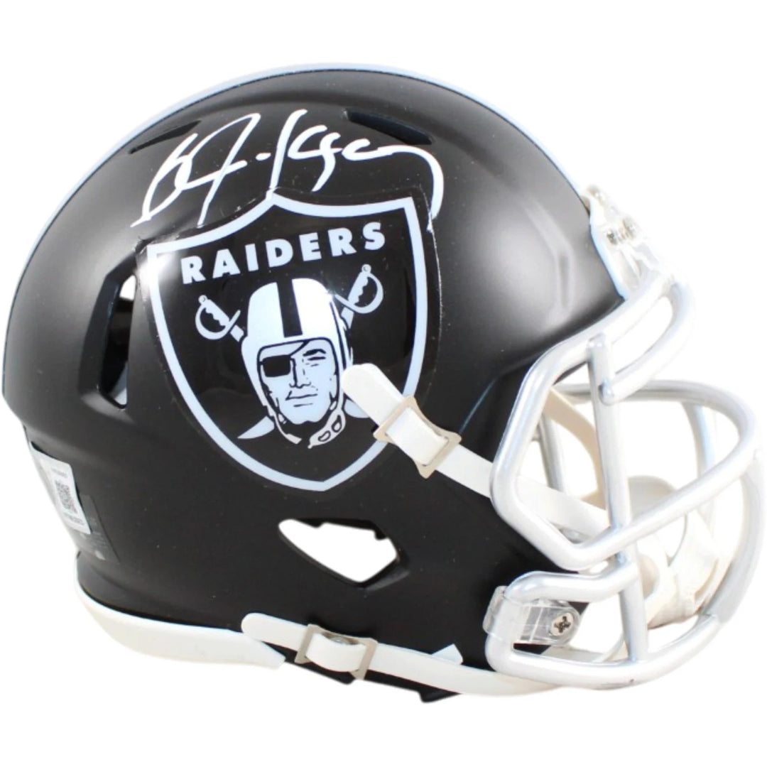 Bo Jackson Autographed Las Vegas Raiders Mini Helmet Blaze Beckett WIT 58682