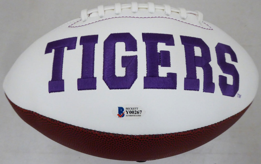 Brian Dawkins Autographed Signed Clemson Tigers White Logo Football Beckett