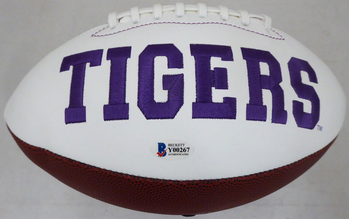 Brian Dawkins Autographed Signed Clemson Tigers White Logo Football Beckett