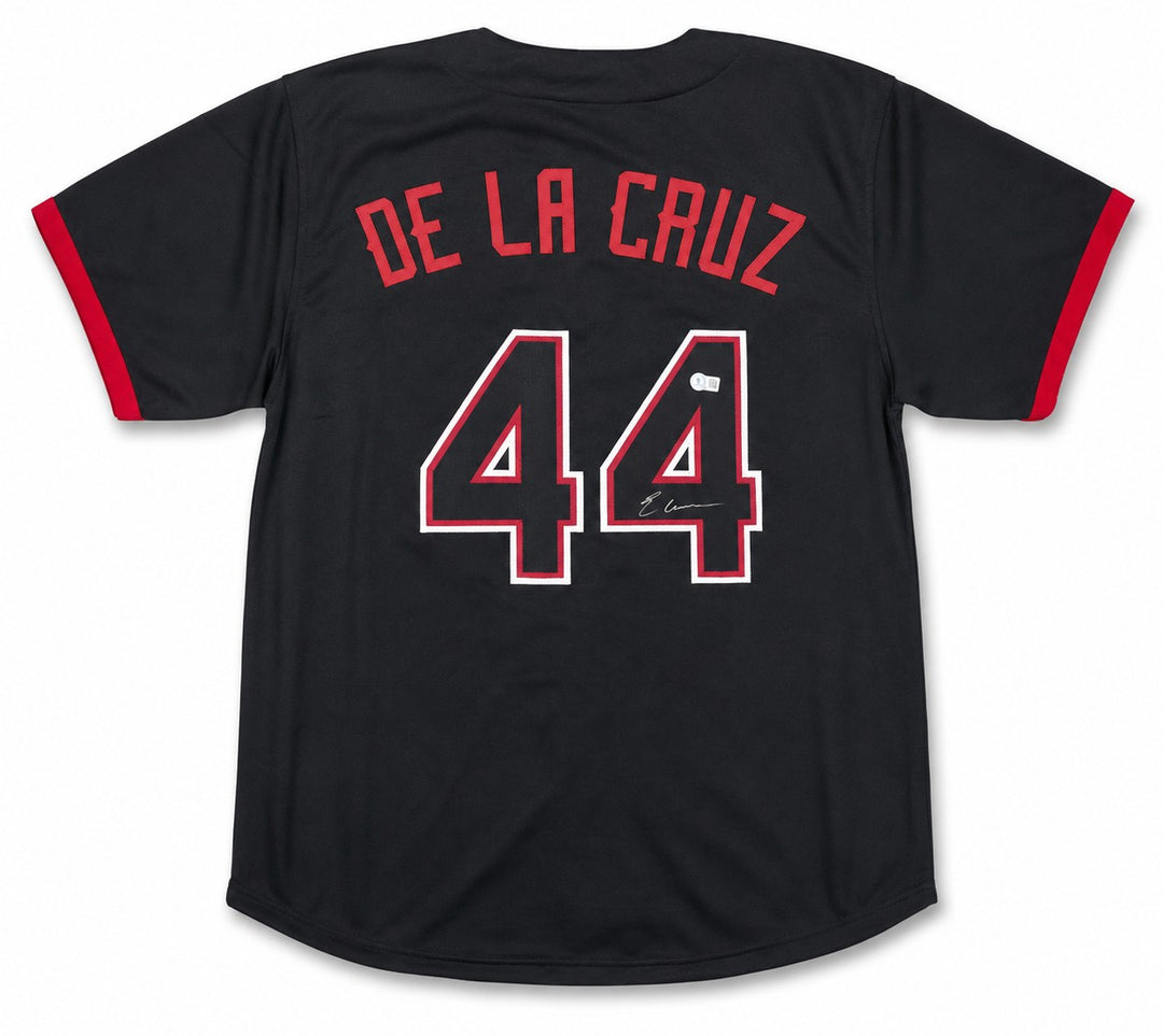 Cincinnati Reds Elly De La Cruz Signed Black Jersey Beckett BAS Witness