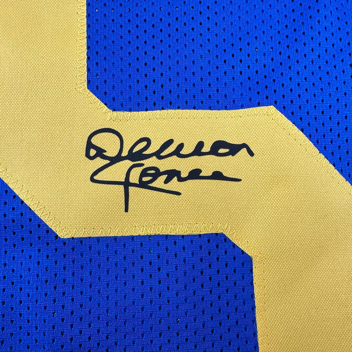 Facsimile Autographed Deacon Jones Los Angeles LA Blue Reprint Jersey Men's XL