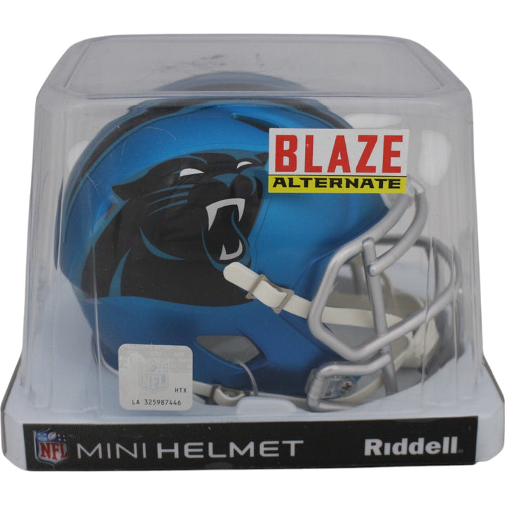 Carolina Panthers Blaze NFL Riddell Mini Helmet 32301