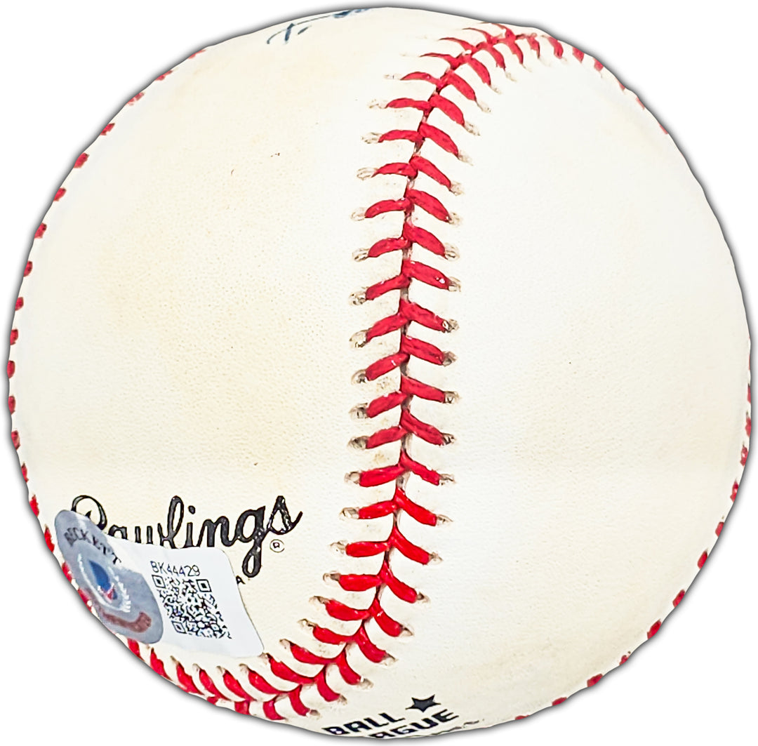 Harvey Haddix Autographed Signed NL Baseball Pittsburgh Pirates Beckett #BK44429