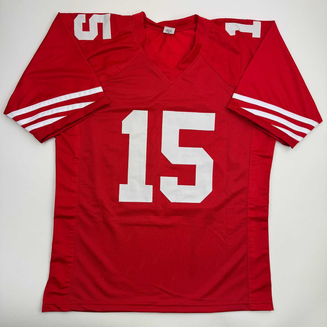 Autographed/Signed Michael Crabtree San Francisco Red Jersey Beckett COA