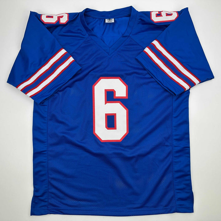 Facsimile Autographed Jalon Daniels Kansas Blue Reprint Jersey Size Men's XL