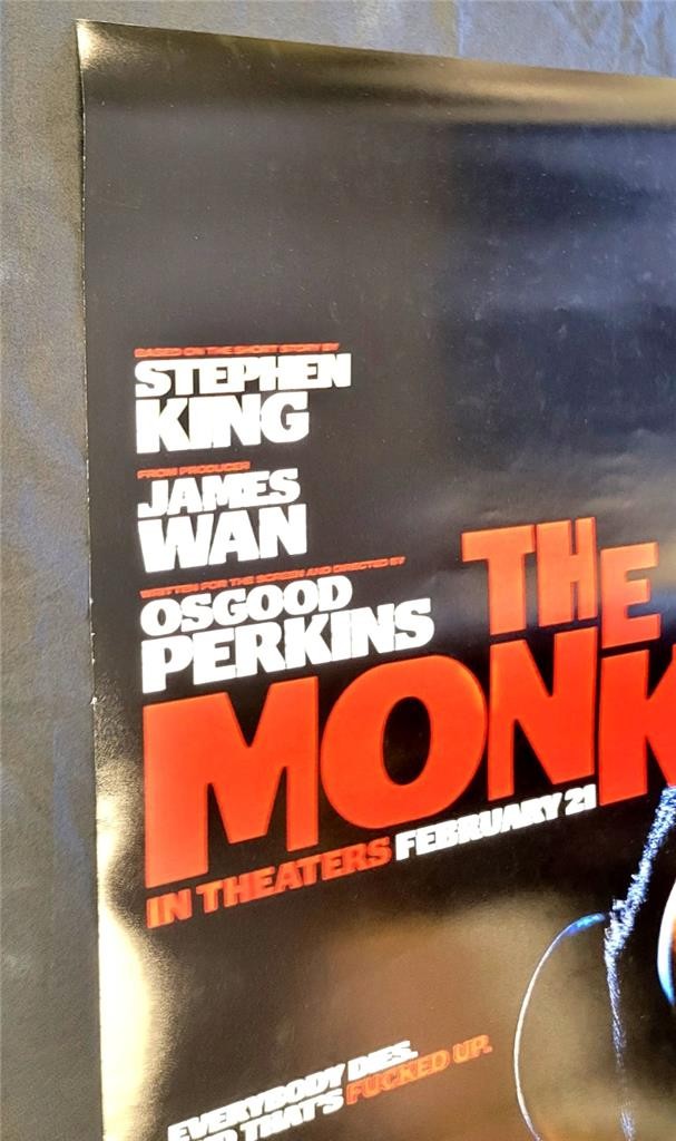 Osgood Perkins signed The Monkey 27x40 movie poster #3 autograph ~ Beckett BAS