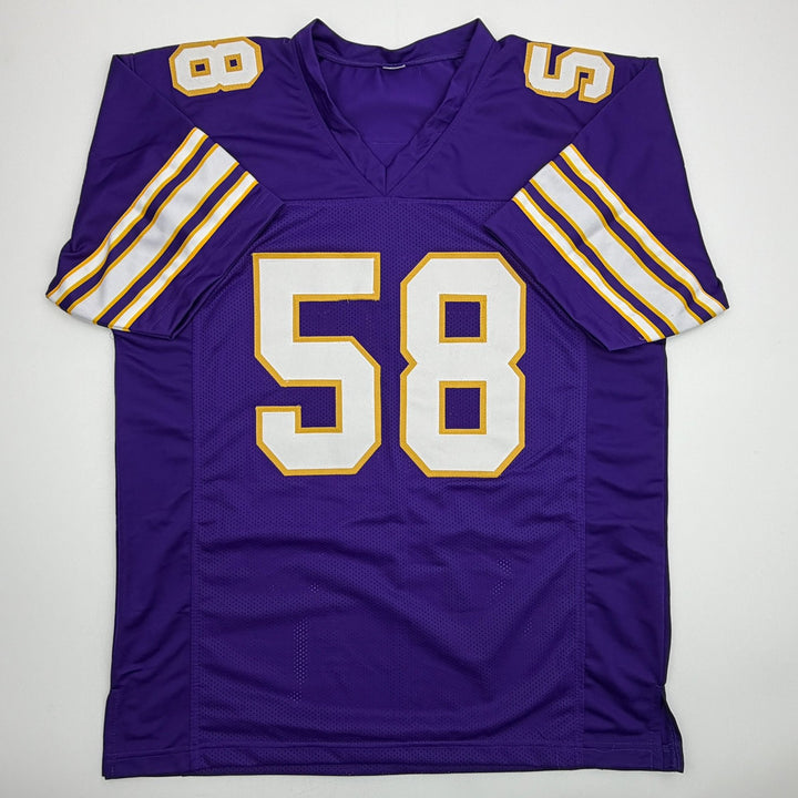 Autographed/Signed Jonathan Greenard Minnesota Purple Retro Jersey Beckett COA