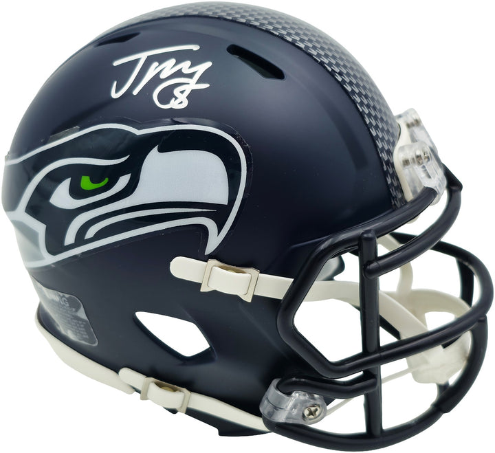 Jason Myers Signed Seahawks Blue Speed Mini Helmet MCS COA