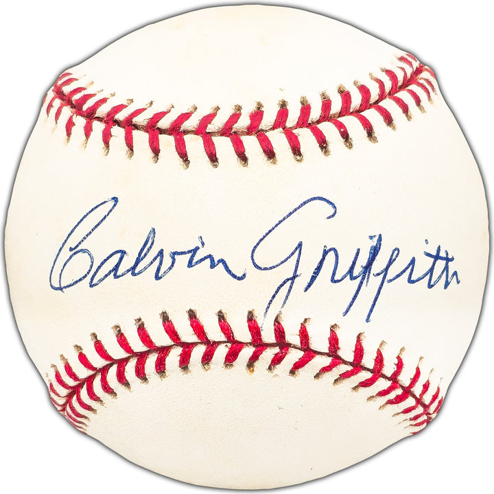 Calvin Griffith Signed Official AL Baseball Minnesota Twins Owner Beckett