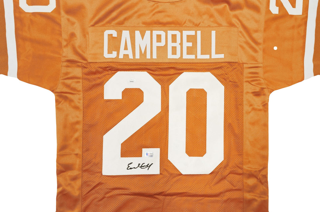 Texas Longhorns Earl Campbell Autographed Signed Orange Jersey JSA