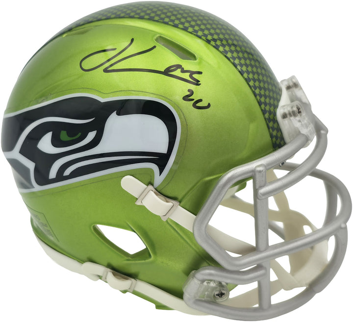 Julian Love Signed Seattle Seahawks Flash Green Speed Mini Helmet MCS Holo