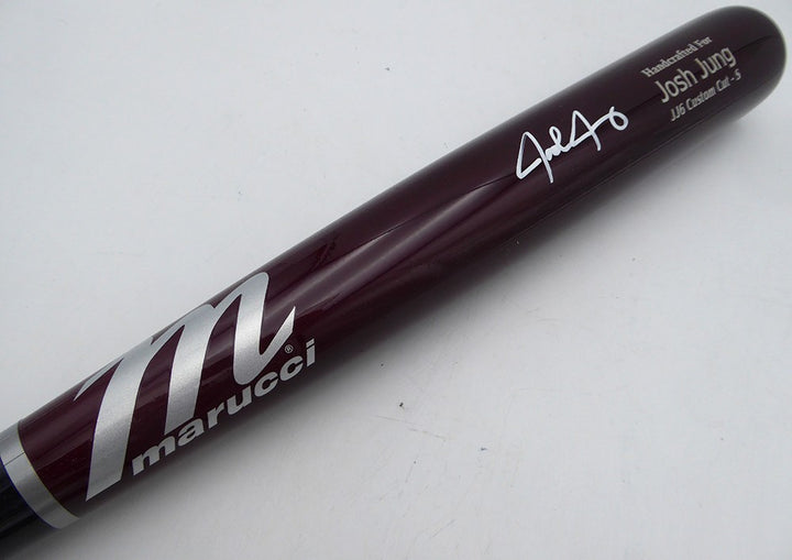 Josh Jung Signed Marucci Player Model Bat Texas Rangers Beckett #1W97421
