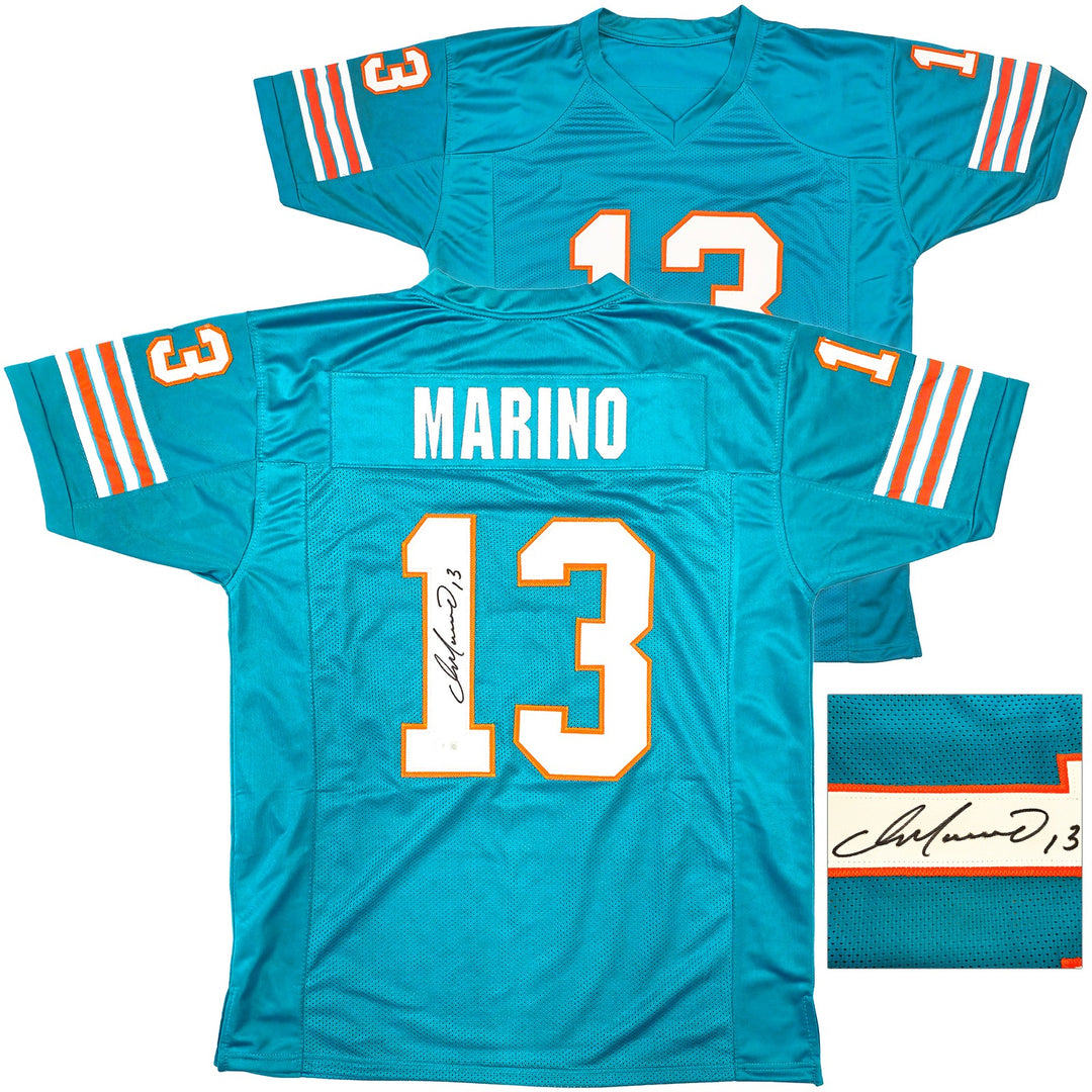 Miami Dolphins Dan Marino Autographed Signed Teal Jersey Beckett BAS QR