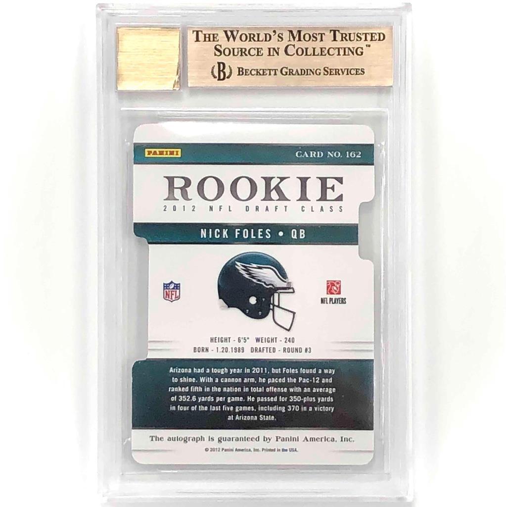 2012 Elite #162 Nick Foles RC Status rookie autograph /24 BGS 9.5 Auto 10 ~Pop 3