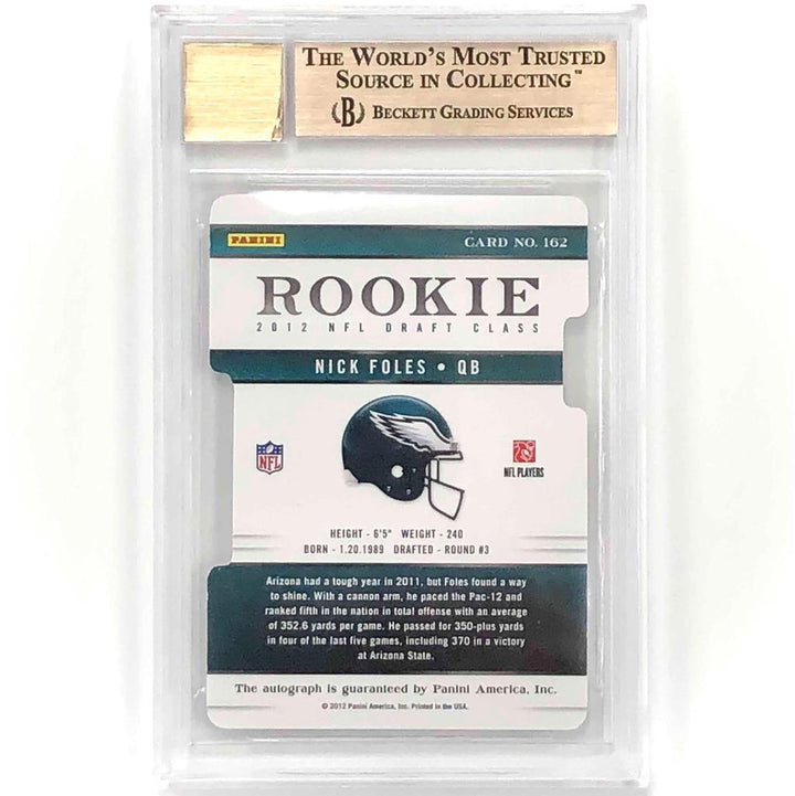 2012 Elite #162 Nick Foles RC Status rookie autograph /24 BGS 9.5 Auto 10 ~Pop 3