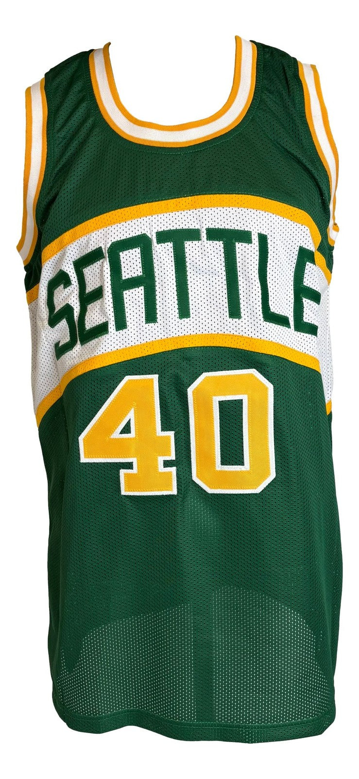 Shawn Kemp Seattle Signed Green Basketball Jersey BAS