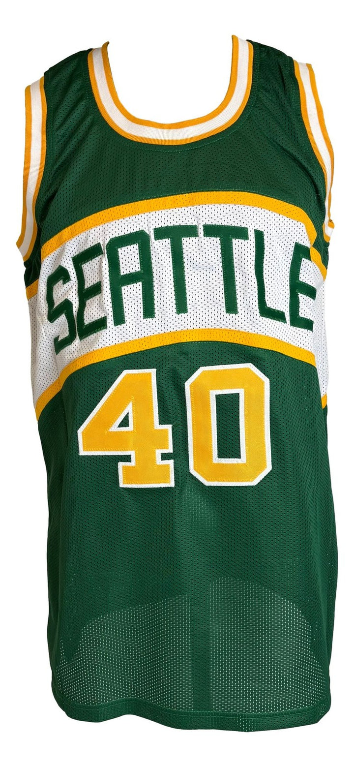 Shawn Kemp Seattle Signed Green Basketball Jersey BAS