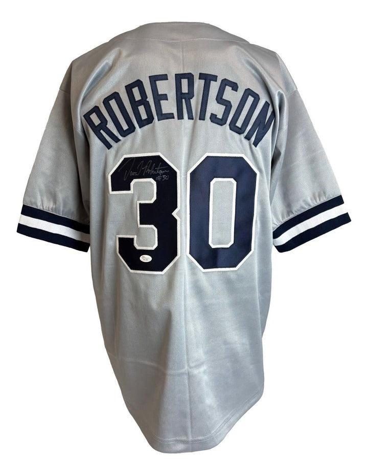 David Robertson New York Signed Gray Baseball Jersey JSA Hologram