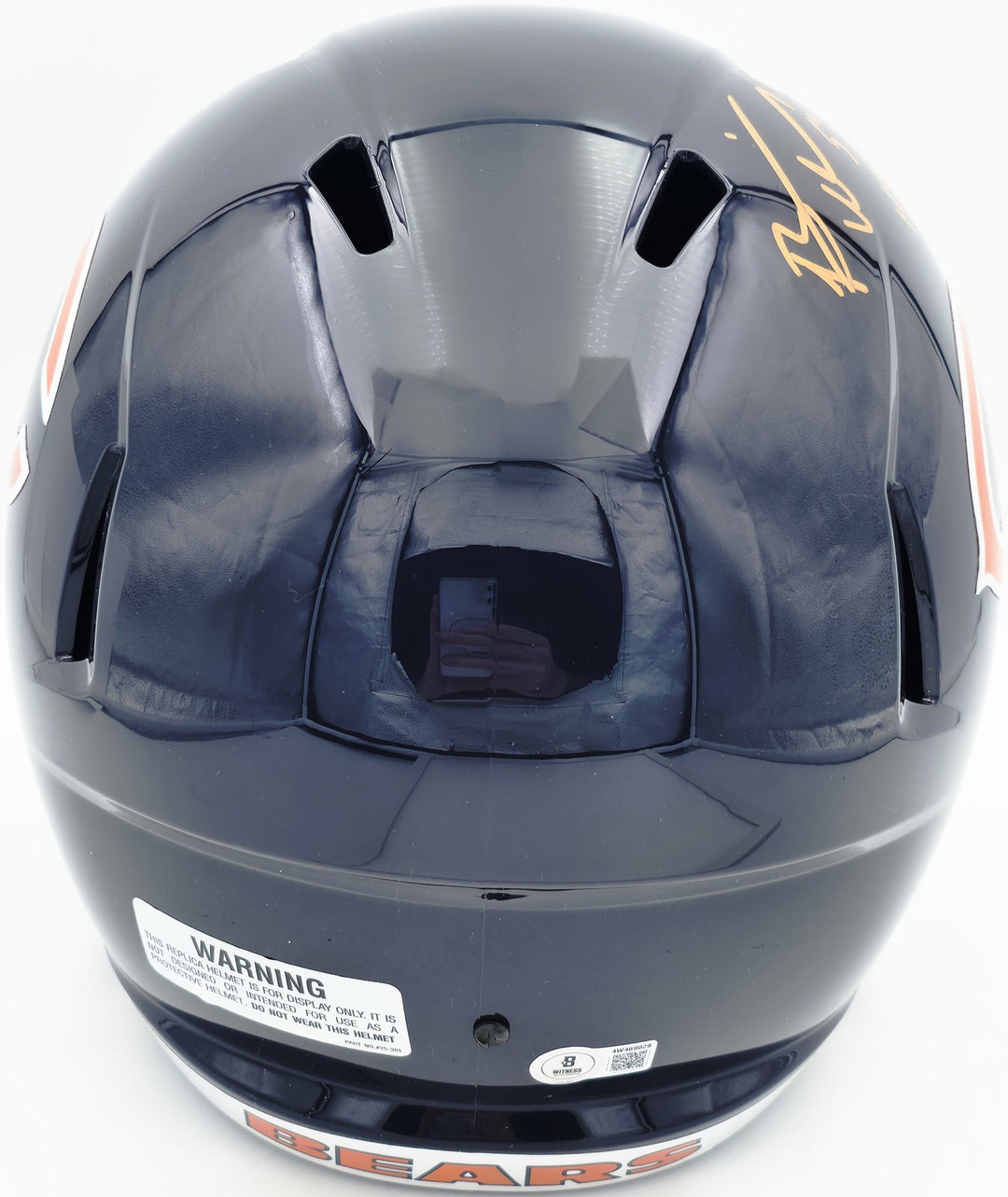 Brian Urlacher Auto Bears Blue Full Size Speed Replica Helmet "HOF 18" Beckett